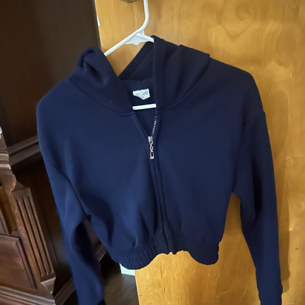 Cropped hoodie zip up